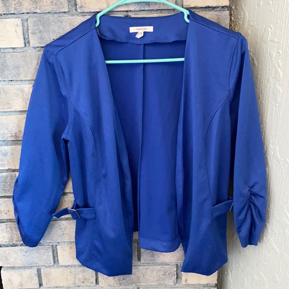 Maurices size med. electric blue asymmetric blazer